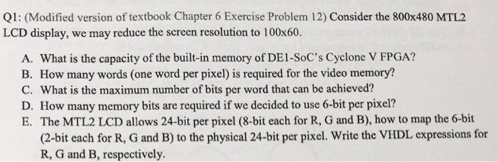  Q1: (Modified version of textbook Chapter 6 Exercise Problem 12) Consider