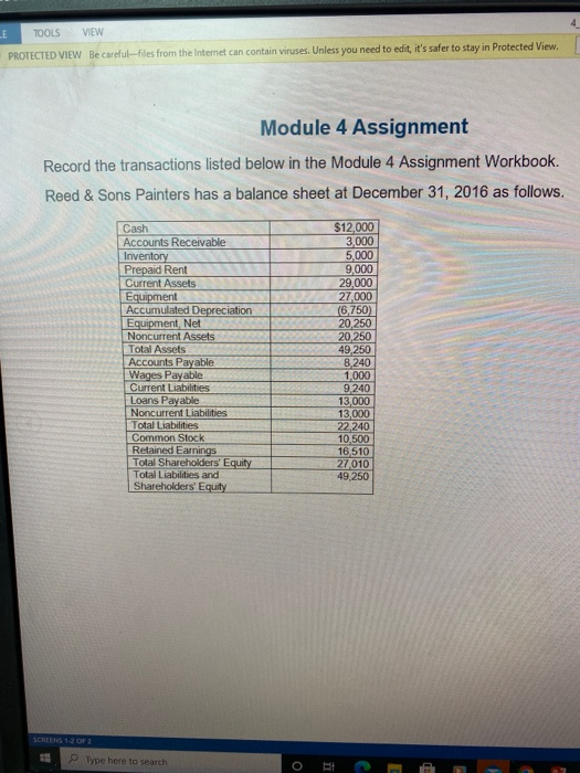  VIEW E TOOLS PROTECTED VIEW Be careful--files from the Internet can