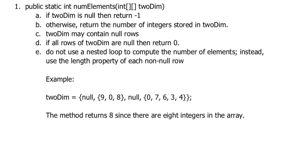 Hi, Need help write a java class, incorporating the static methods below