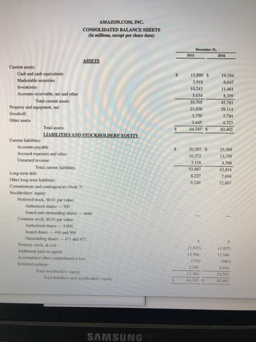 E. Answer the following questions for each company. What is the balance