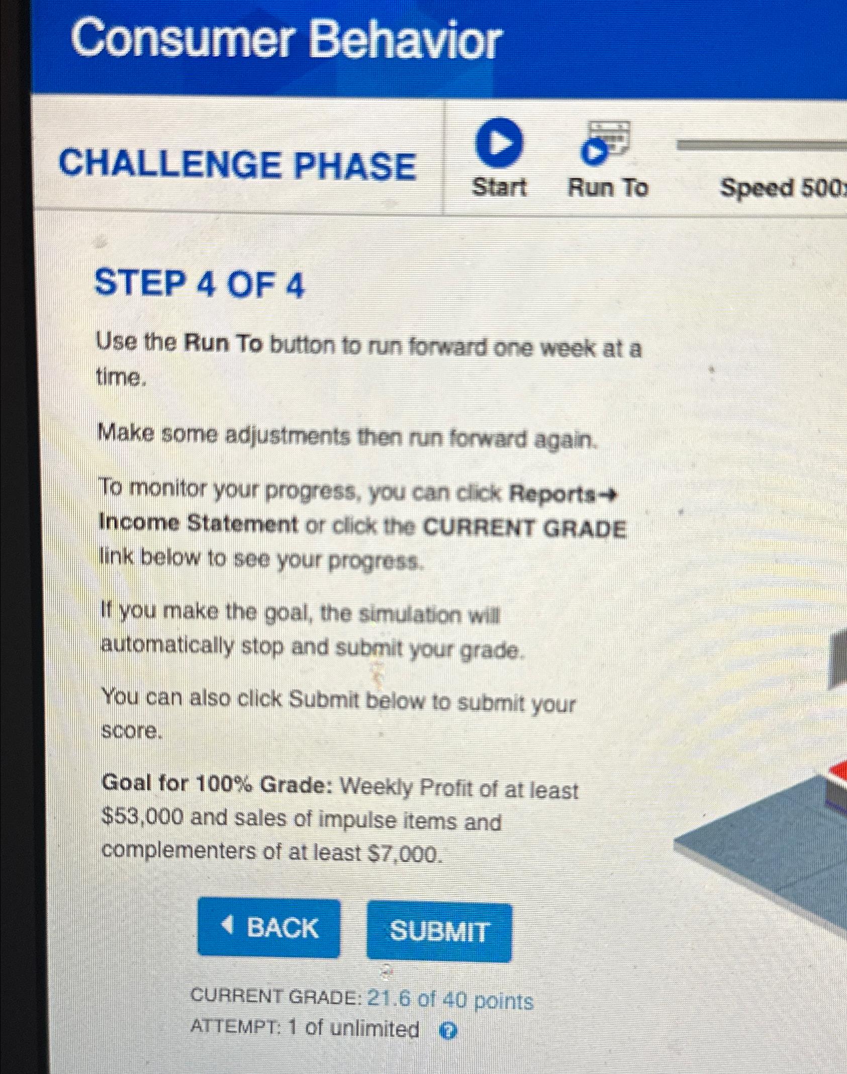  Consumer Behavior CHALLENGE PHASE Start Run To Speed 500 STEP 4