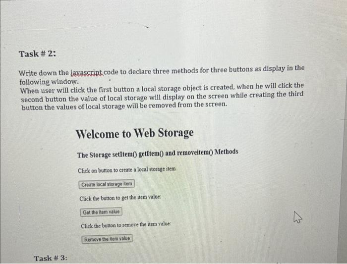  Write down the jayascrint code to declare three methods for three