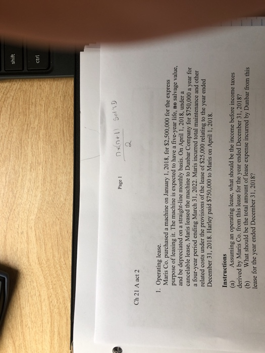  shift ctr Sol 1D Page 1 Ch 21 A act 2