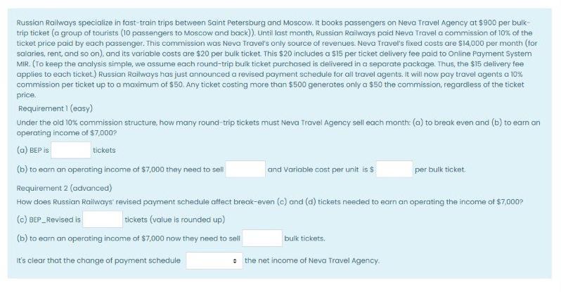  Russian Railways specialize in fast train trips between Saint Petersburg and