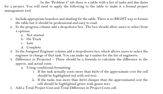 In the "Problem 4" tab there is a table with a