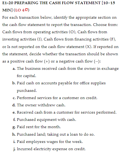 standards (Australian Accounting Standards), thanks! E1-13 PREPARING THE FINANCIAL STATEMENTS [15 MIN]
