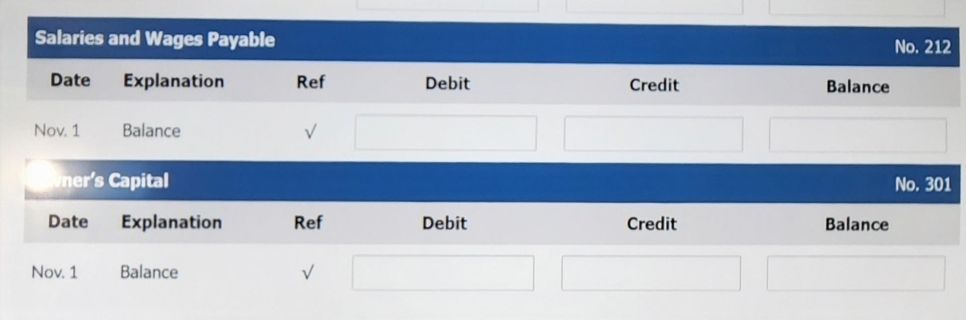 following summary transactions were completed. Nov. 8 Paid $1,680 for salaries due