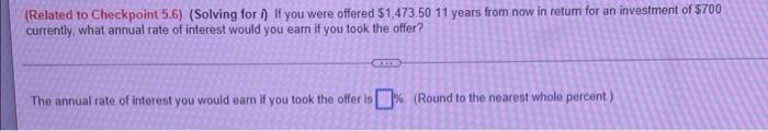 I need help with these problems (Related to Checkpoint 5.6) (Solving for