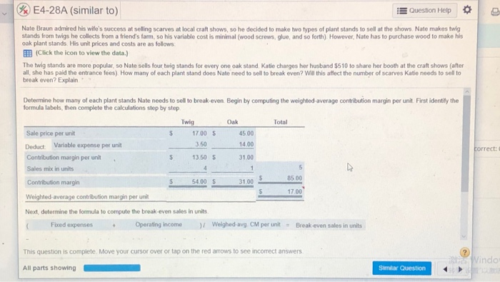 change the number from question. Danny Braun admired his wife's success at