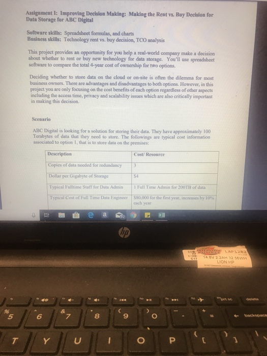  Assignment I: Improving Decision Making: Making the Rent vs. Buy Decision
