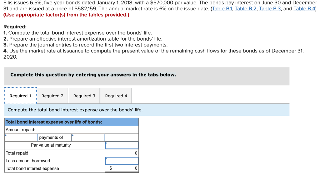  Ellis issues 6.5%, five-year bonds dated January 1, 2018, with a