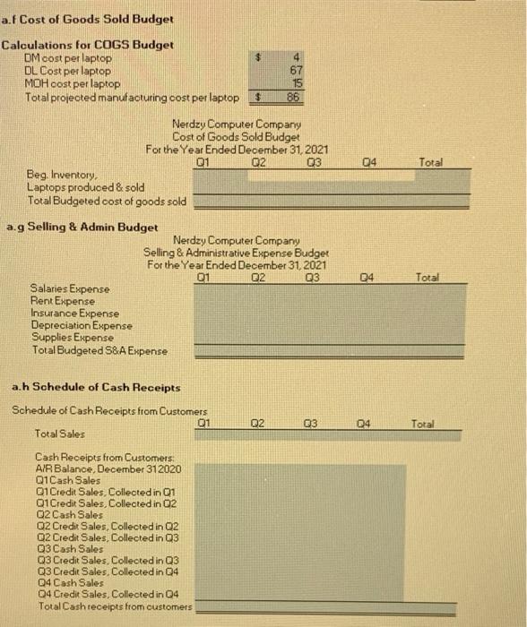 expected to increase by 200 laptops per quarter. Cash sales are expected