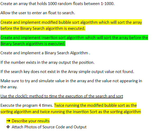 C++ Create an array that holds 1000 random floats between 1-1000. Allow