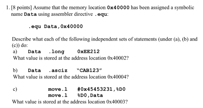 Please provide a clear explanation for each answer. 1. [8 points] Assume