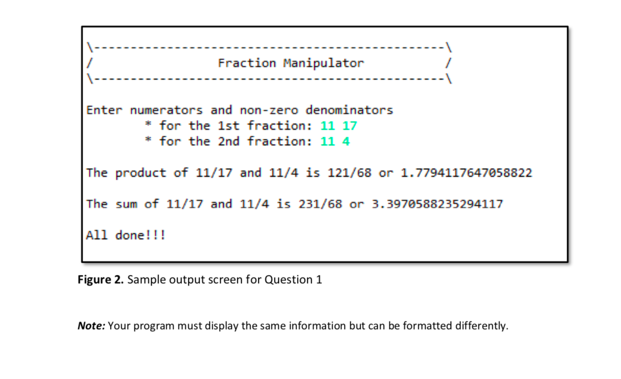 Question 1 - Manipulating integer and doubles (6 pts) Write a program