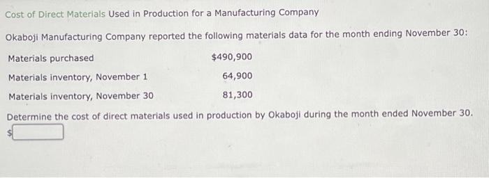 I need help with this question. Thank you! 8. Cost of Direct