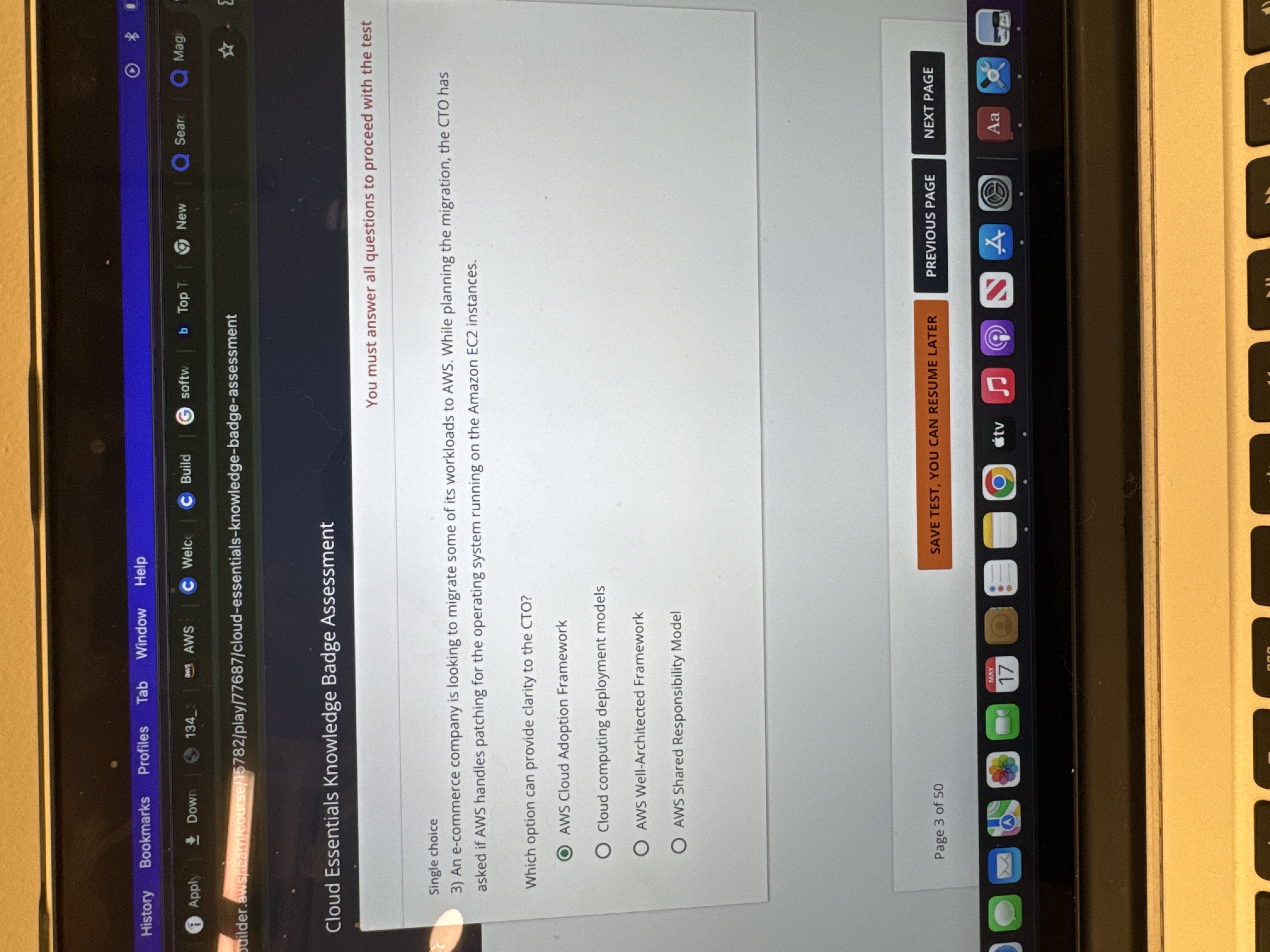 Single choice An e-commerce company is looking to migrate some of