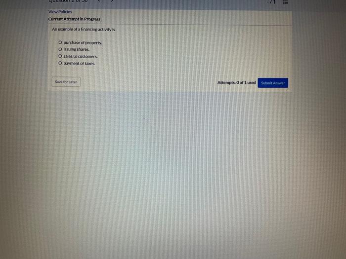 Progress The starting point in the operating activities section of the cash