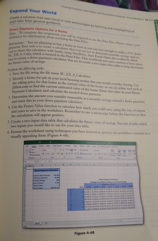 how would I write the formulas needed? Expand Your World Create