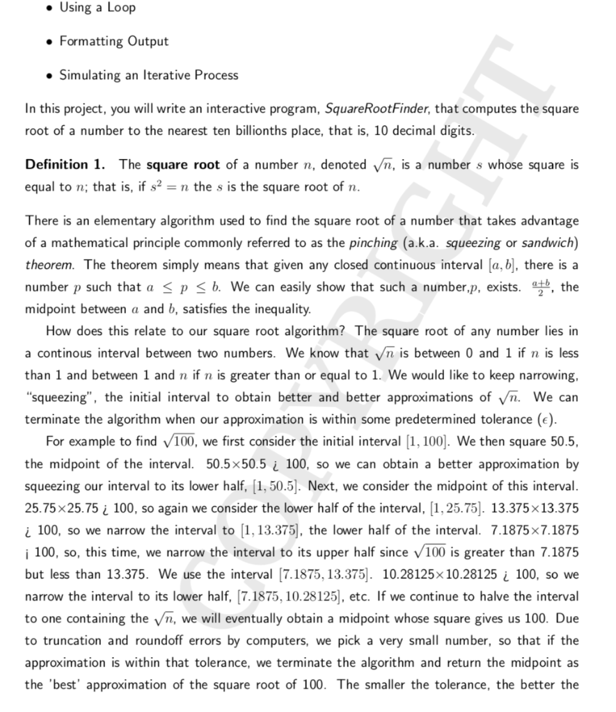 Write as a C++ code. Using a Loop Formatting Output Simulating an