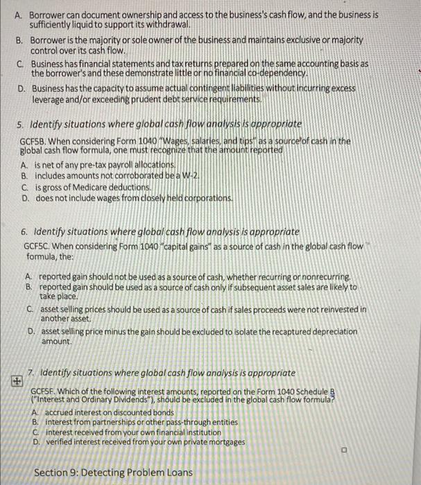 business/self-employed, private client, and closely held company lending and ways to analyze