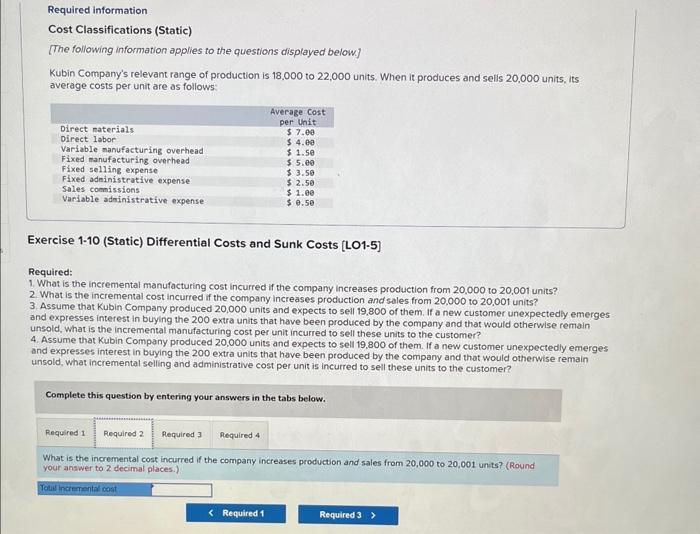 Classifications (Static) [The following information applies to the questions displayed below] Kubin