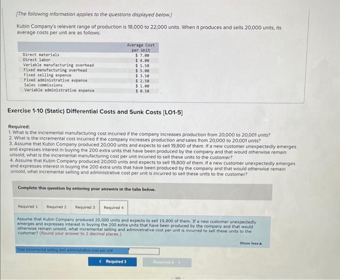 produces and sells 20,000 units, its average costs per unit are as