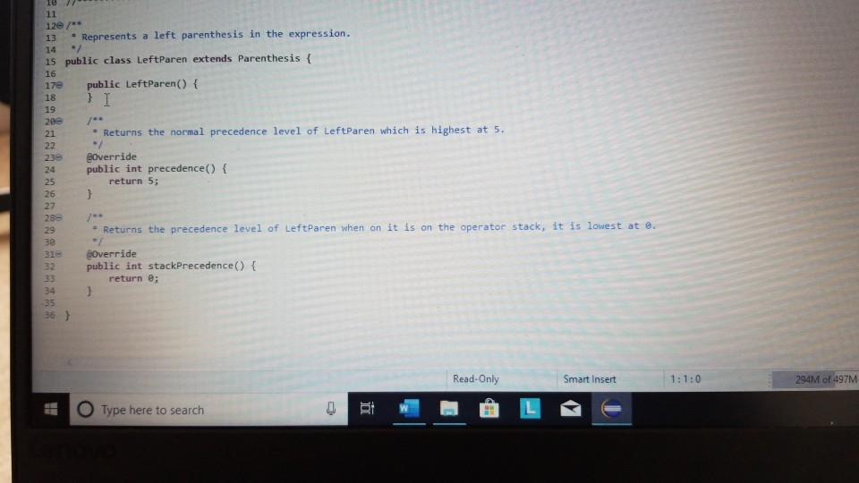 two operanda) is written between the left-hand and right-hand operande. For example,