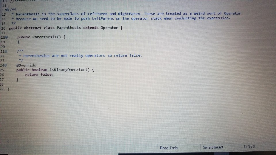 in the expression above, the left-hand operand of the rubtraction operatorie -1