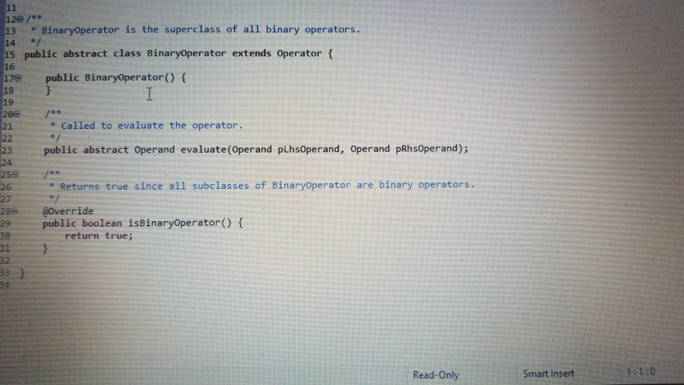 negation, the operandia written to the right of the negation operator. Therefore,