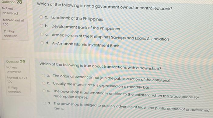 26-29 25 Which of the following banks has the most functions? Time