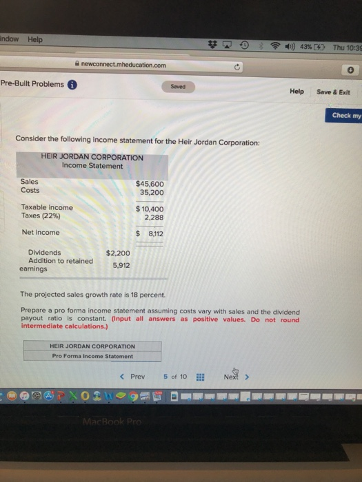  indow Help 4) 43% Cg Thu 10:36 com 0 Pre-Built Problems