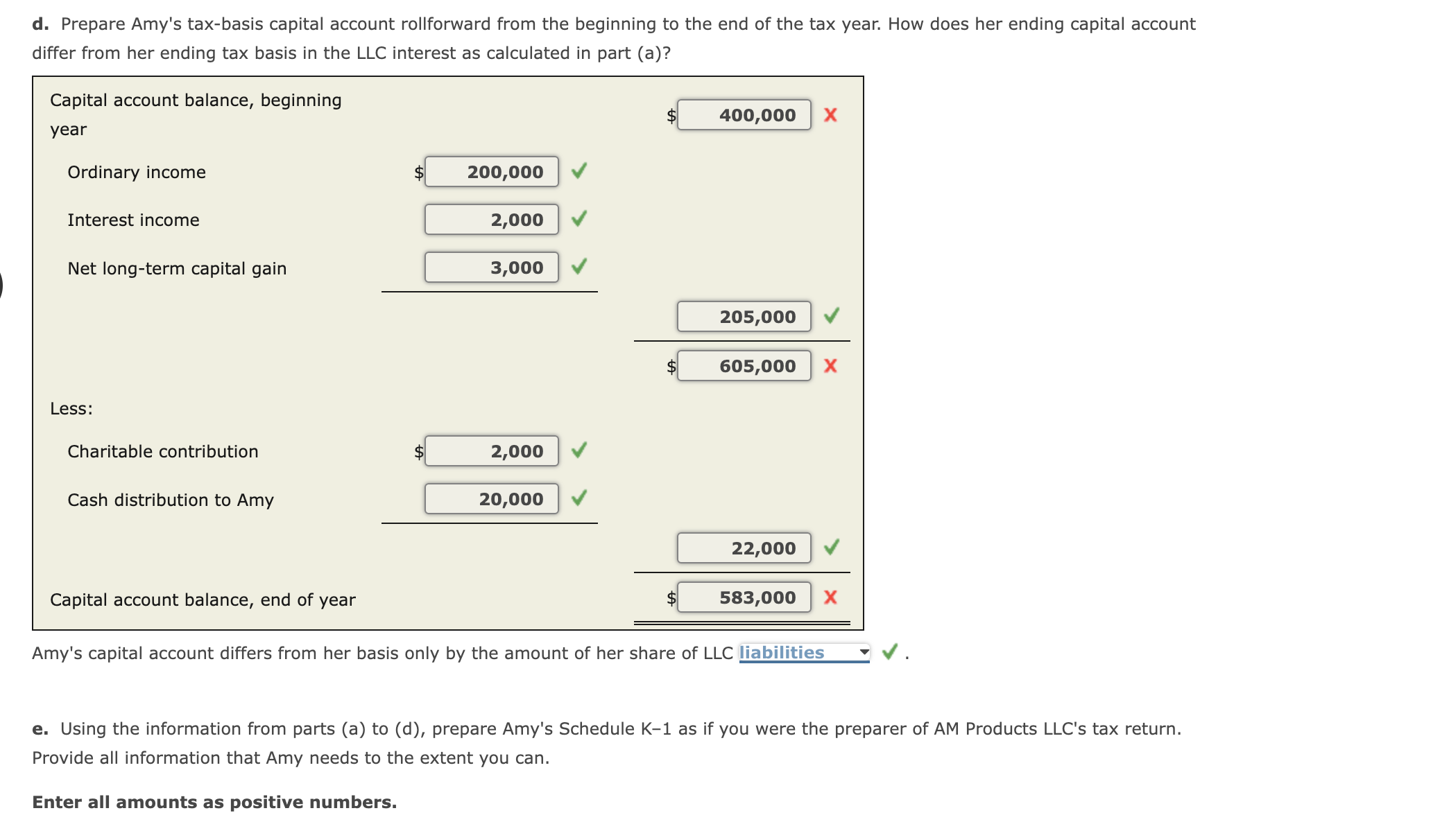 accrual basis AM Products LLC. The LLC does not need to report