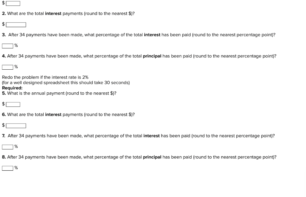 at the end of each year, each payment is part principal part
