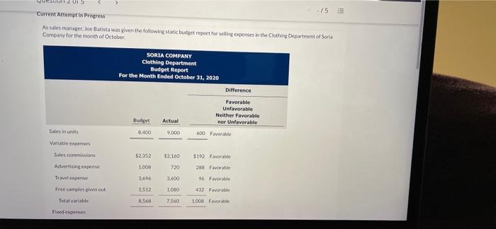  su 2015 ./5 Current Attempt in Progress As sales manager Joe