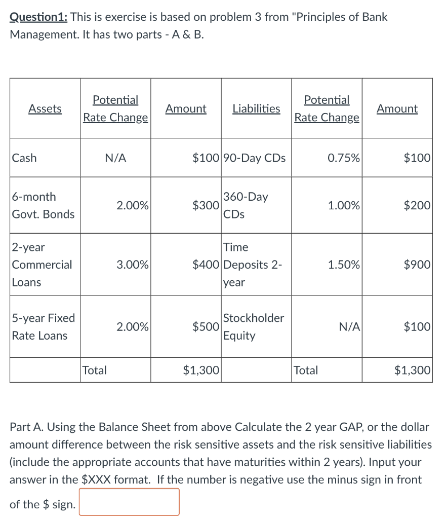 Question1: This is exercise is based on problem 3 from "Principles