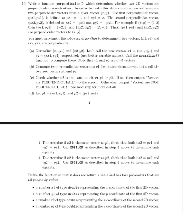 program in the comments at the top of the program. The declaration