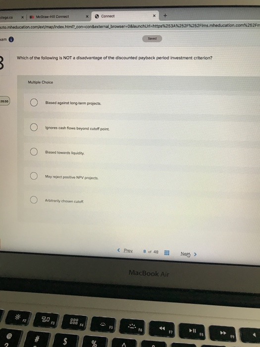  lega.ca X X Connect Moraw-Hill Connect oztomheducation.com/ext/map/index.html?_conecongexternal_browser=0&launchurl=https%253A%252F%252Fims.mheducation.com%252Fm Seved wam Which of