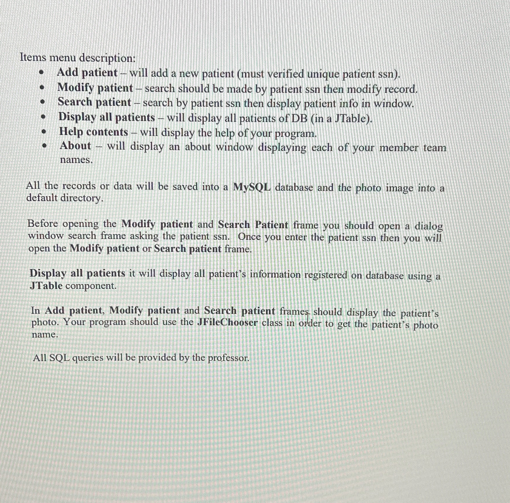  With java plz create this Project Object beives: To write a