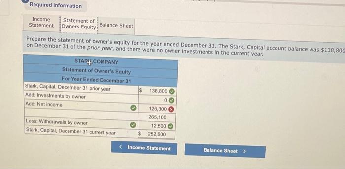 questions displayed below] Stark company has the following adjusted accounts and normal