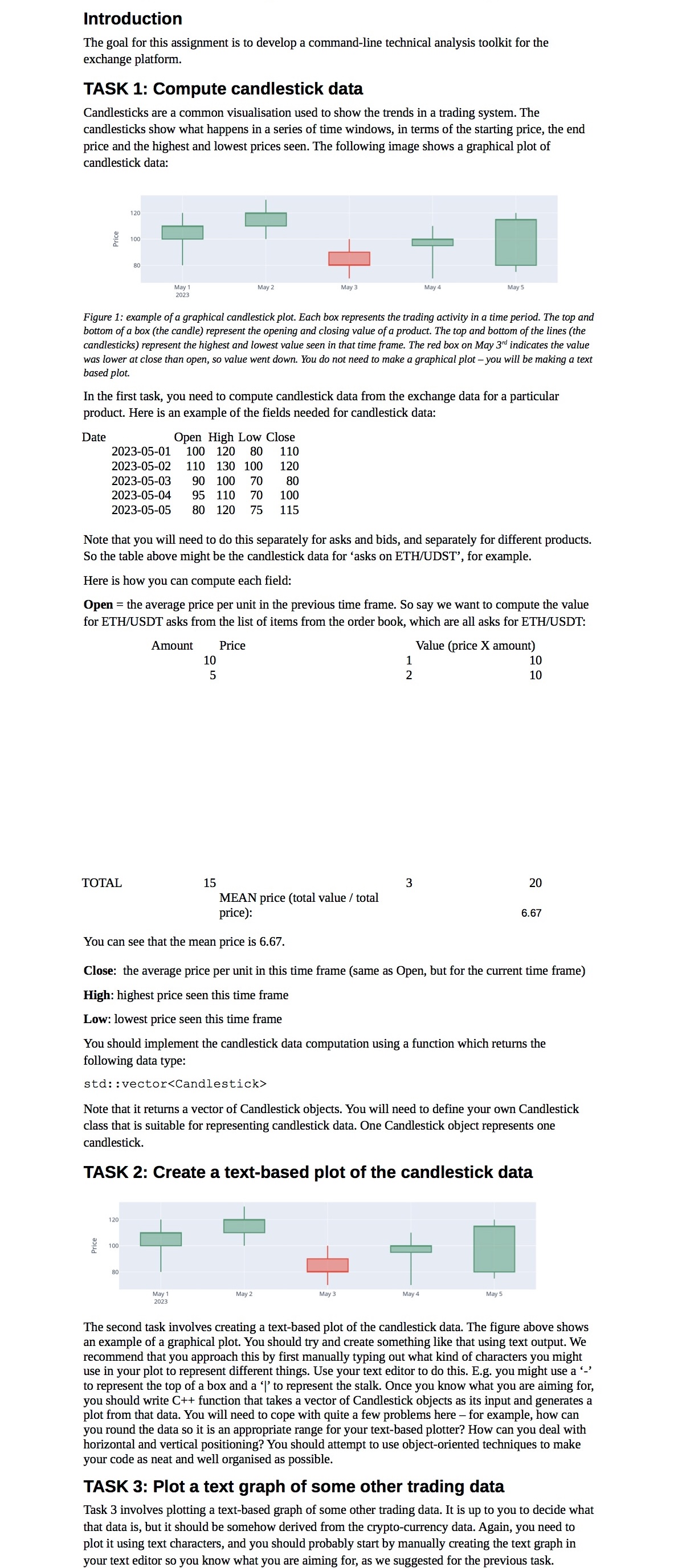  Introduction The goal for this assignment is to develop a command-line