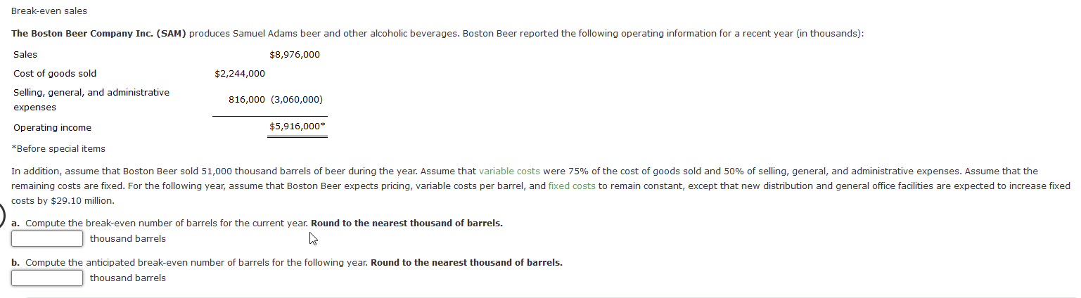 (MCD) company-owned restaurants had the following sales and expenses (in millions): What
