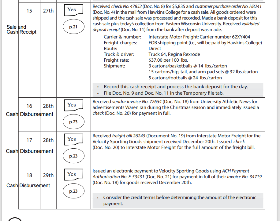 procedures, (c) accounting entries, and (d) filing. You are to perform the