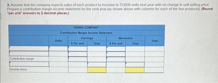 [The following information applies to the questions displayed below.] Henna Company produces