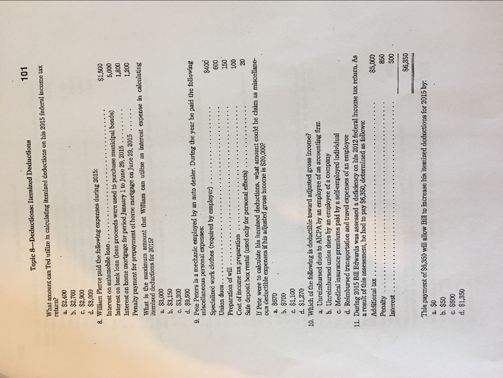 For #7, the question is : Ted Evans resides in a state