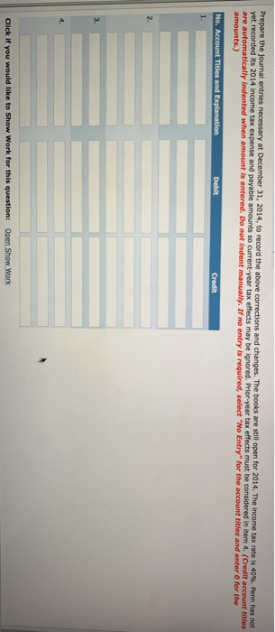 22-3 Penn Company is in the process of adjusting and correcting its