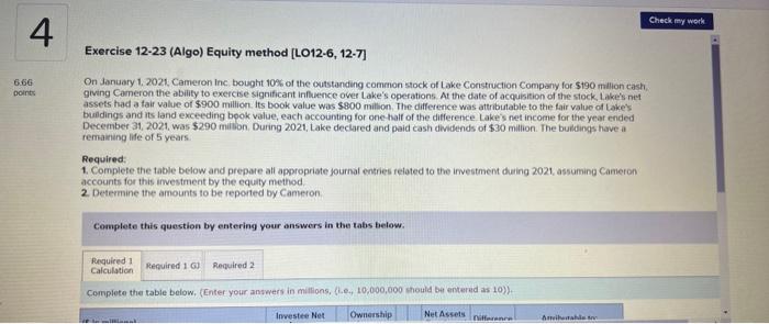  For step 1 below please complete the below table. For step