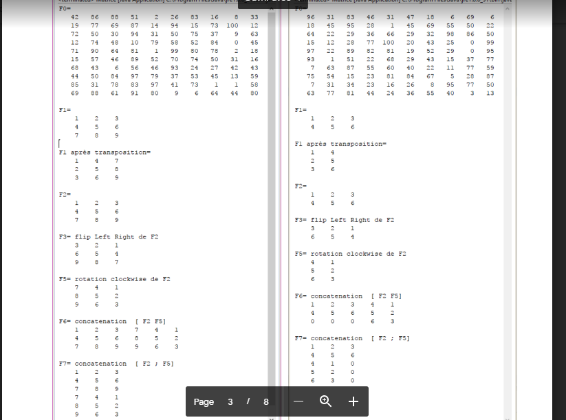 design a Class called Matrix to perform some operations elementary matrices with