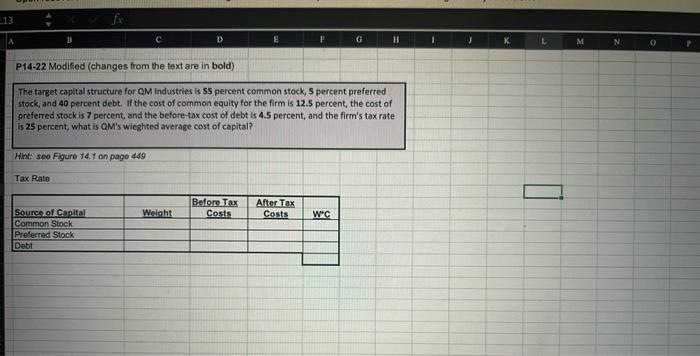 can you show me each cell in excel how it was done.