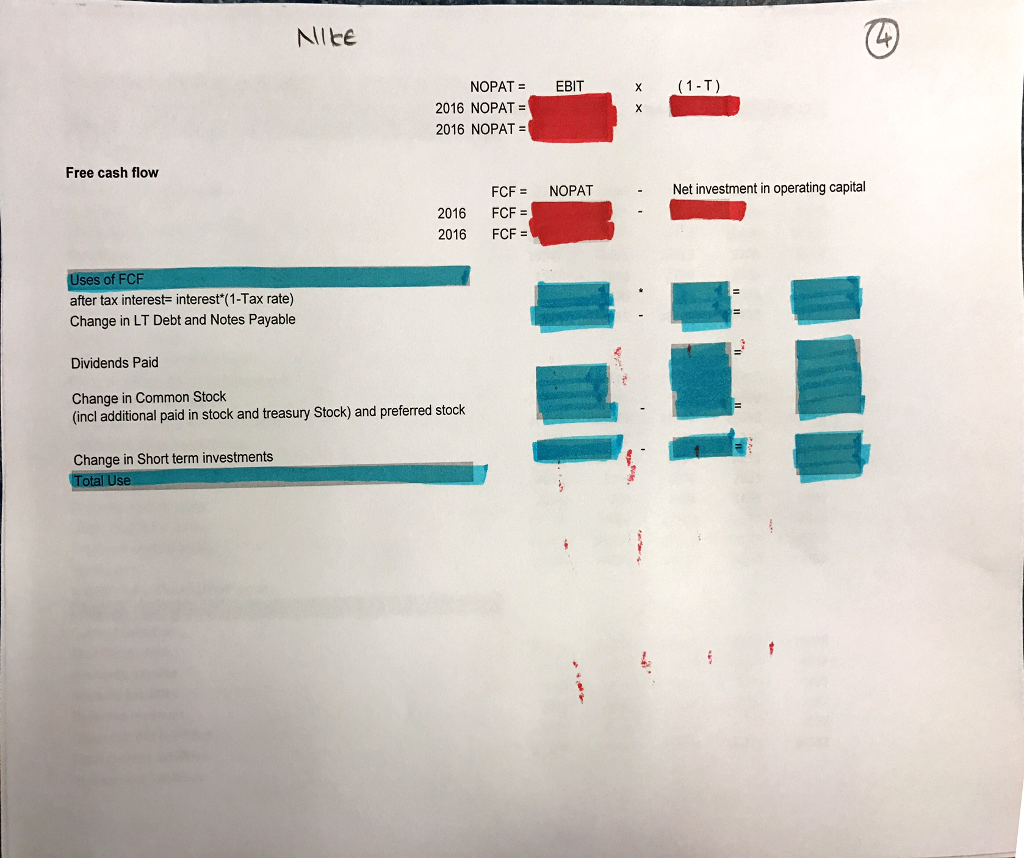 company. Below the Income Statement, you will find red and blue boxes.